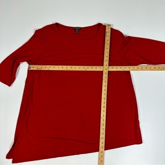 Eileen Fisher Top Sz 2X Asymmetrical Jersey Asymmetric - Picture 7 of 13